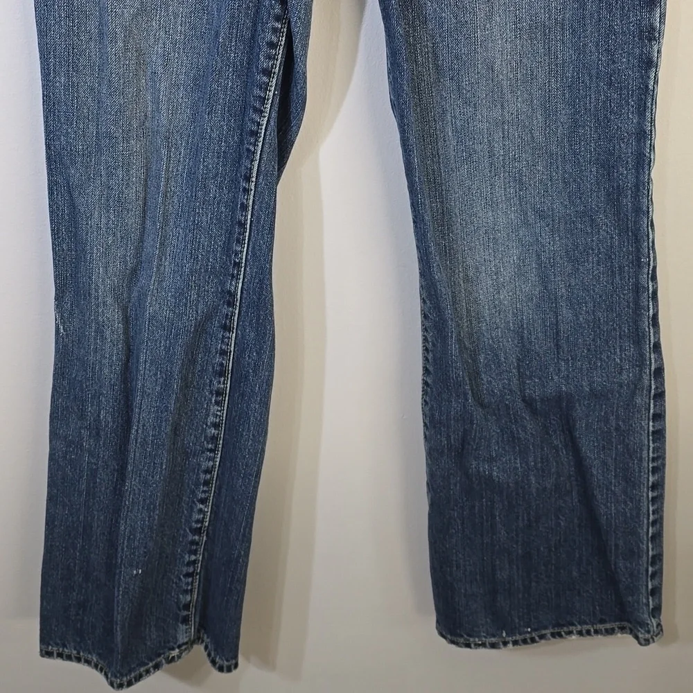 Old Navy Blue Bootcut Denim Jeans with Yellow Tag Boy's Size 16 100% Cotton